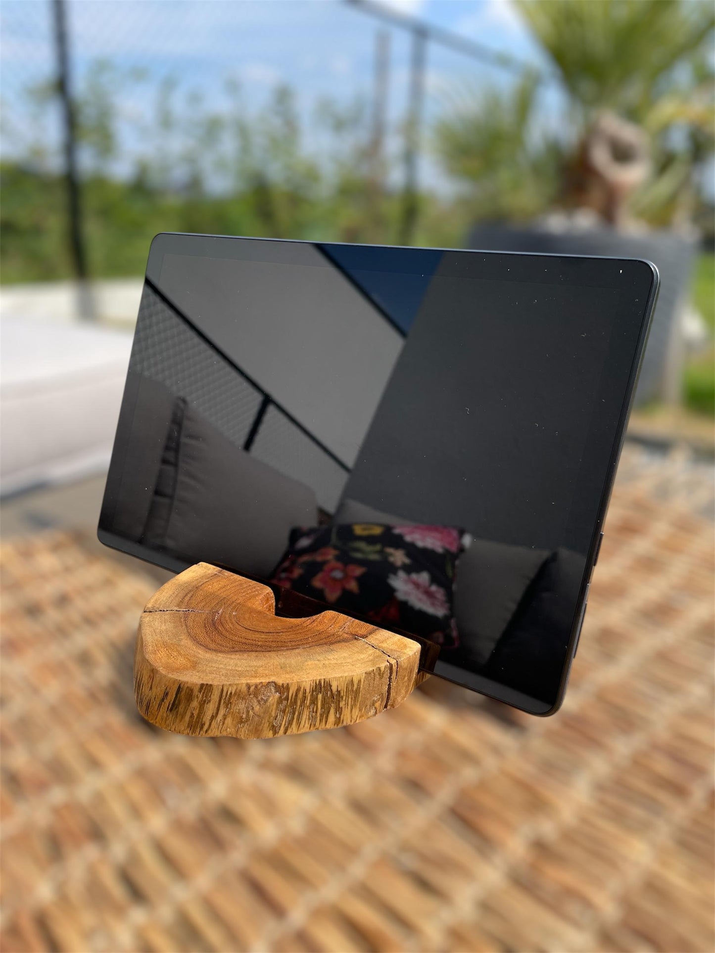 Grote Gamal Houten Telefoonhouder - Naturel