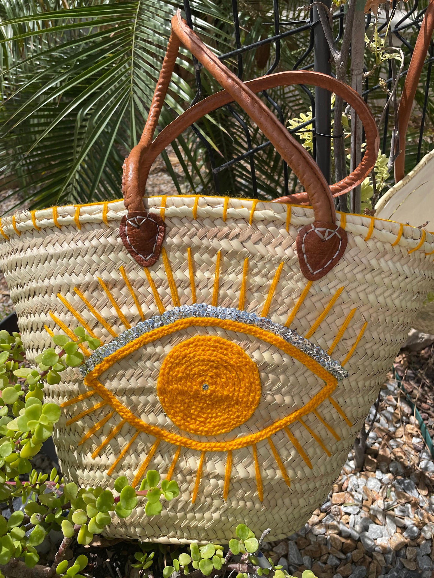 Strandtas - Boodschappentas - Shopper dames - 100 % handgemaakt Riet